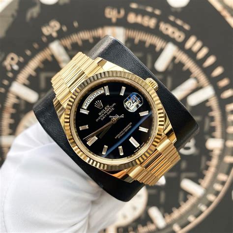 rolex day-date black|rolex day date watch price.